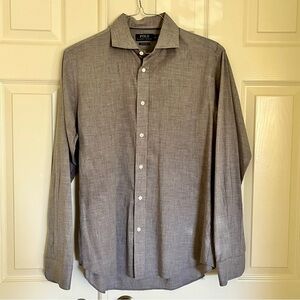 Ralph Lauren Men's Gray Button Down Shirt Size Medium